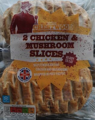 2 chicken & mushroom slices